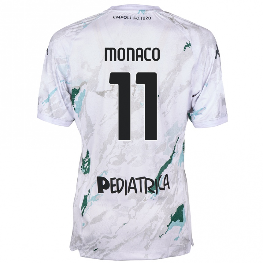 Niño Fútbol Camiseta Salvatore Monaco #11 Gris 2ª Equipación 2024/25 México