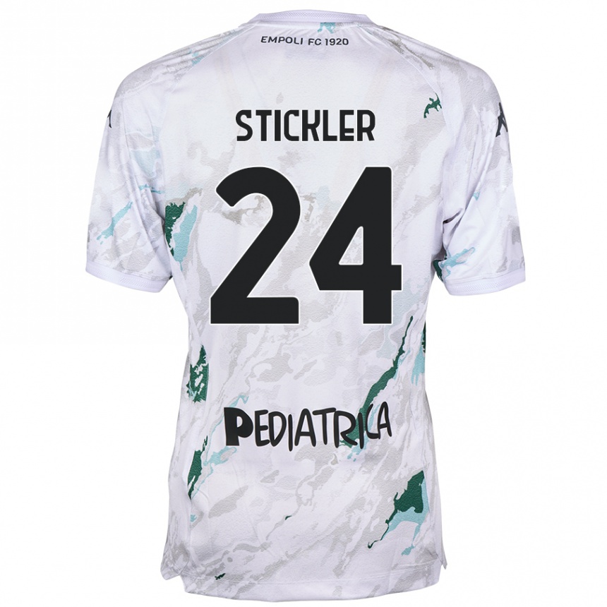 Niño Fútbol Camiseta Mateo Stickler #24 Gris 2ª Equipación 2024/25 México