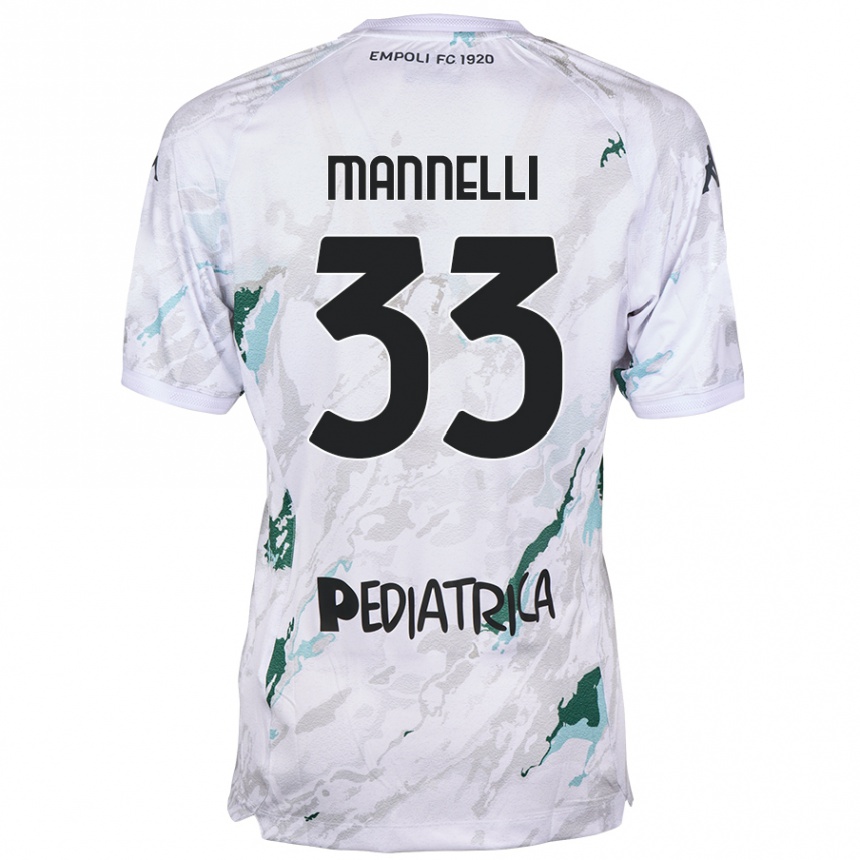 Niño Fútbol Camiseta Matteo Mannelli #33 Gris 2ª Equipación 2024/25 México