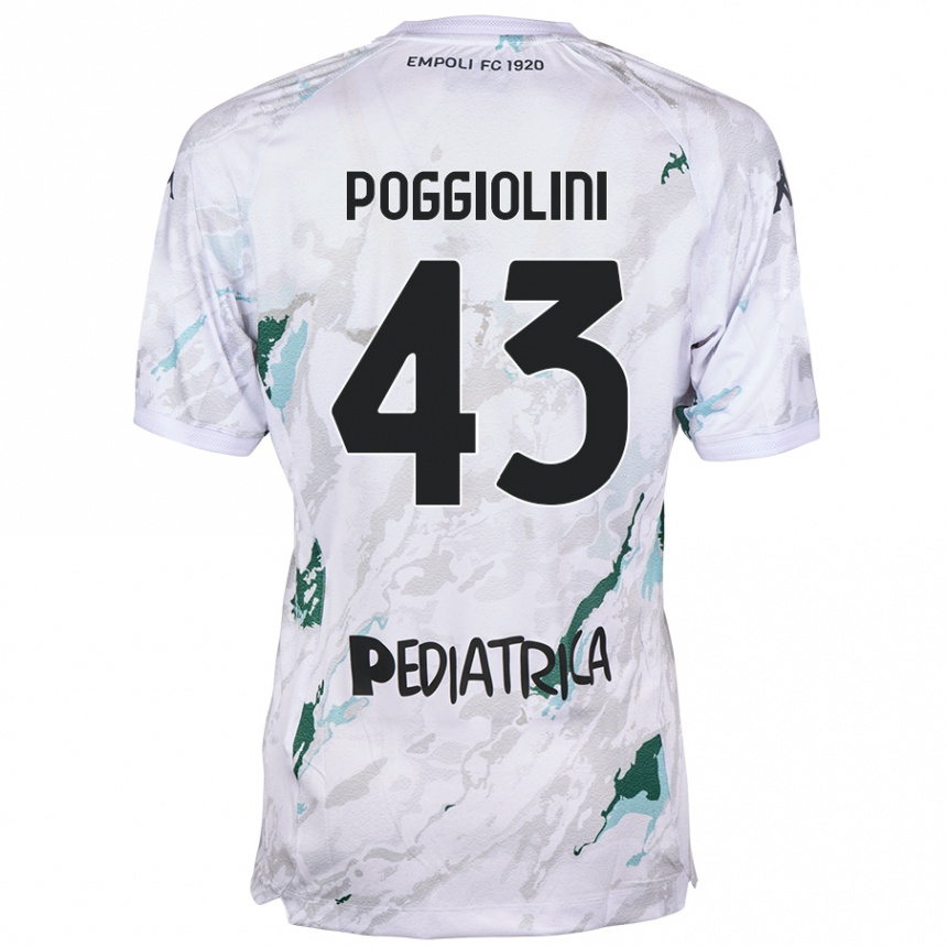 Niño Fútbol Camiseta Duccio Poggiolini #43 Gris 2ª Equipación 2024/25 México