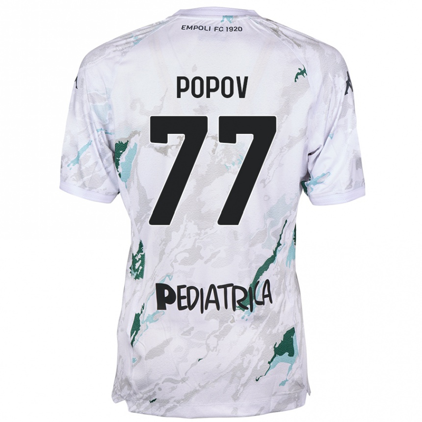 Niño Fútbol Camiseta Bogdan Popov #77 Gris 2ª Equipación 2024/25 México