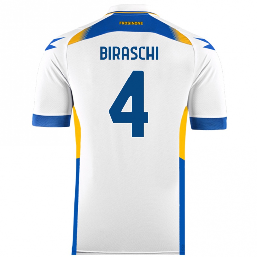 Niño Fútbol Camiseta Davide Biraschi #4 Blanco 2ª Equipación 2024/25 México