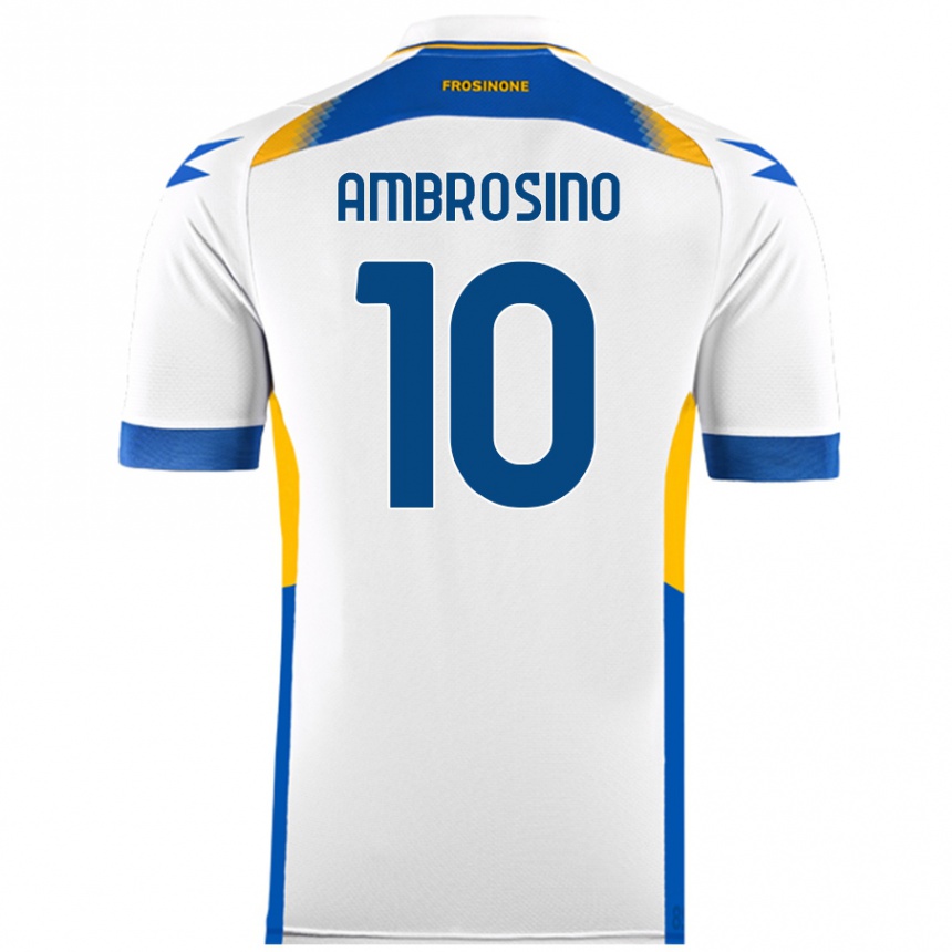 Niño Fútbol Camiseta Giuseppe Ambrosino #10 Blanco 2ª Equipación 2024/25 México