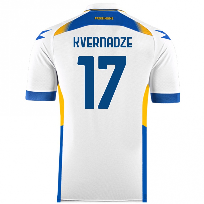 Niño Fútbol Camiseta Giorgi Kvernadze #17 Blanco 2ª Equipación 2024/25 México