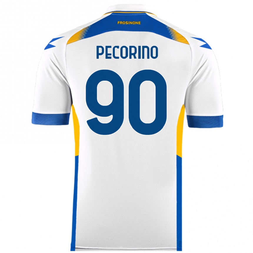 Niño Fútbol Camiseta Emanuele Pecorino #90 Blanco 2ª Equipación 2024/25 México