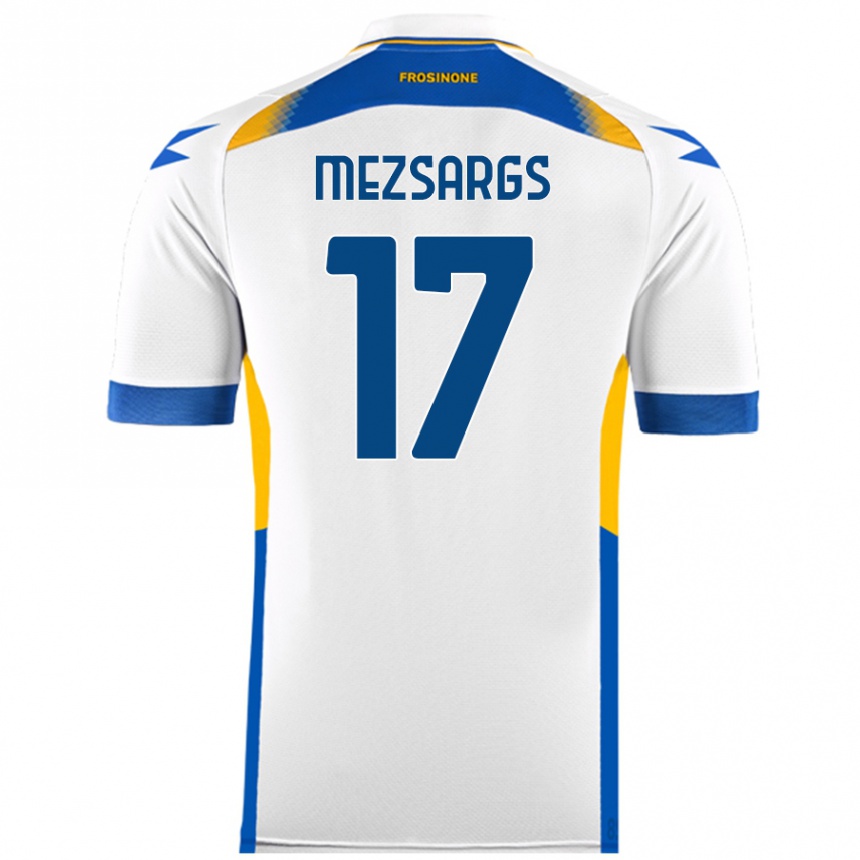 Niño Fútbol Camiseta Kristians Mezsargs #17 Blanco 2ª Equipación 2024/25 México