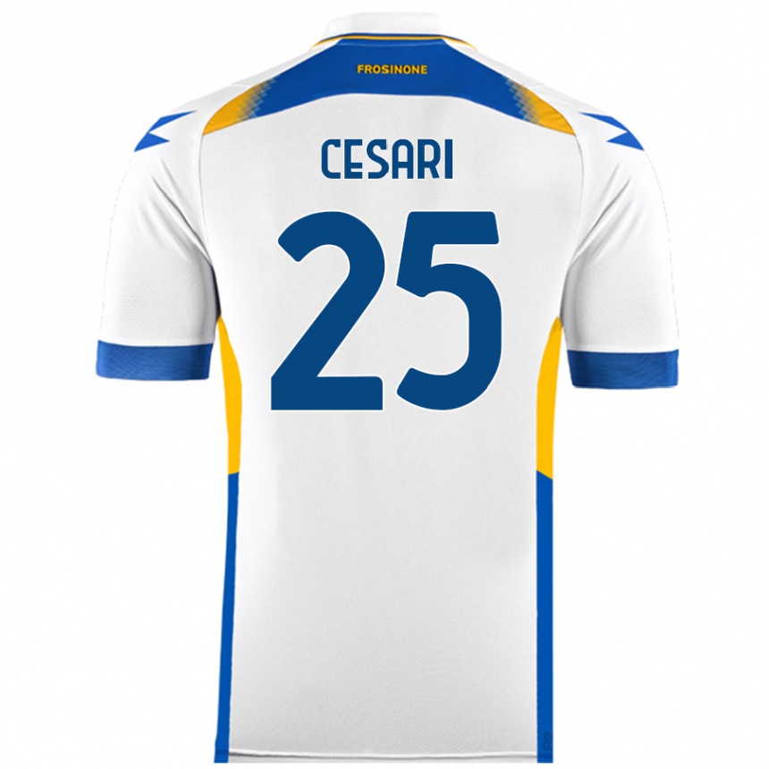 Niño Fútbol Camiseta Nicolò Cesari #25 Blanco 2ª Equipación 2024/25 México