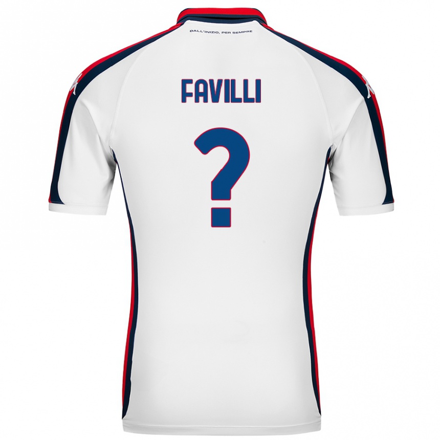 Niño Fútbol Camiseta Andrea Favilli #0 Blanco 2ª Equipación 2024/25 México