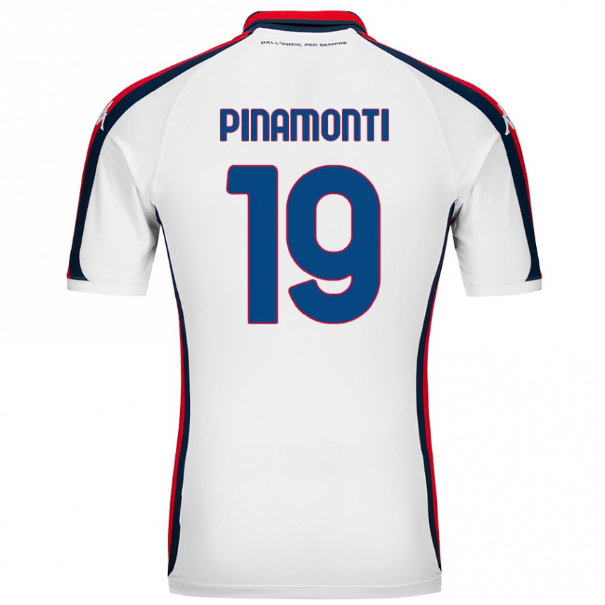 Niño Fútbol Camiseta Andrea Pinamonti #19 Blanco 2ª Equipación 2024/25 México