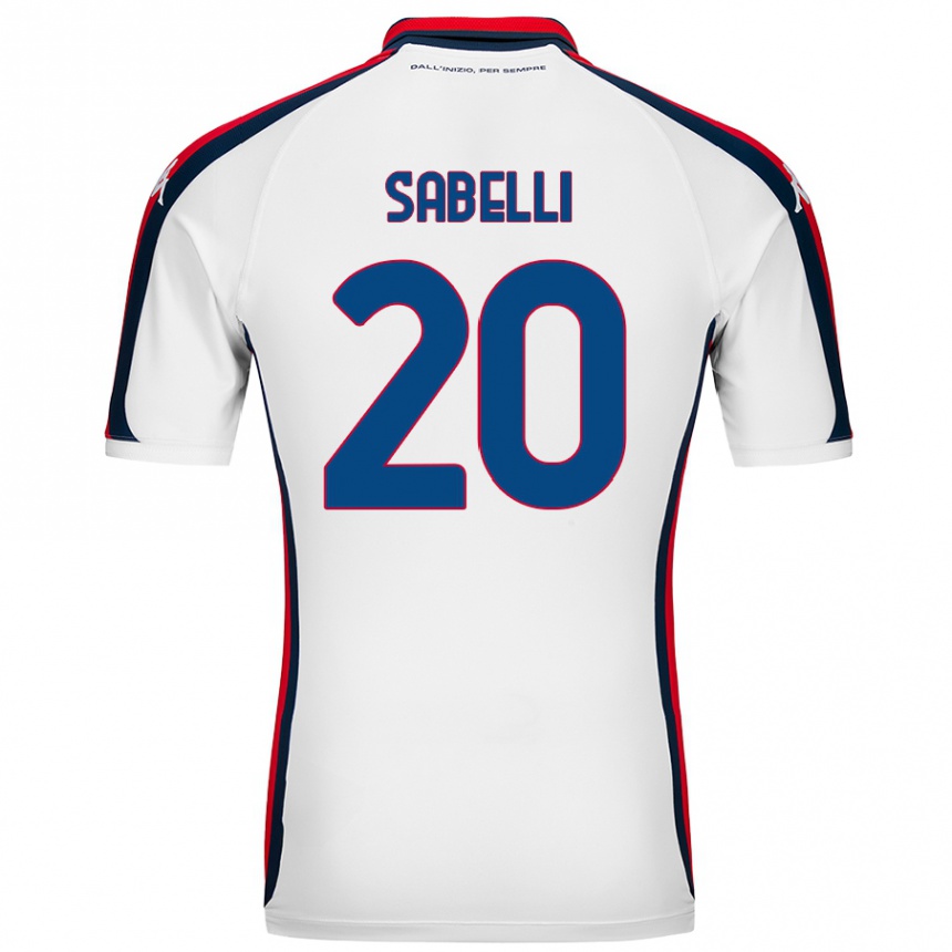 Niño Fútbol Camiseta Stefano Sabelli #20 Blanco 2ª Equipación 2024/25 México