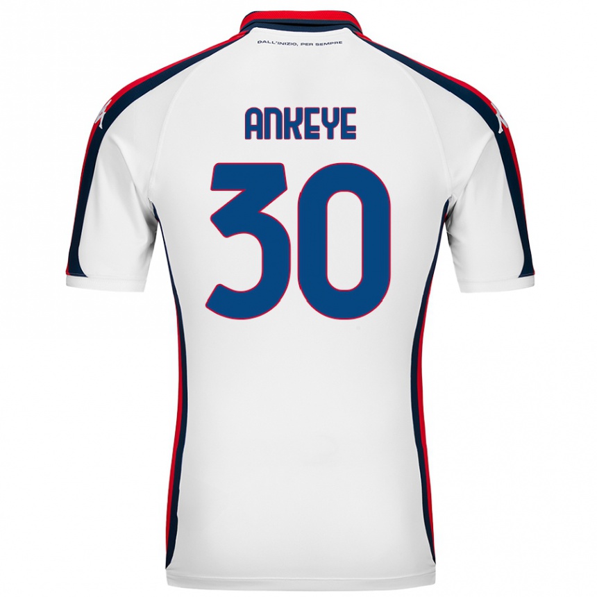 Niño Fútbol Camiseta David Ankeye #30 Blanco 2ª Equipación 2024/25 México