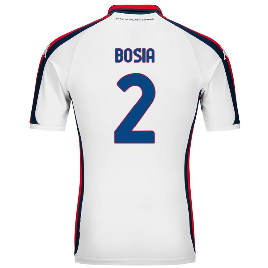 Niño Fútbol Camiseta Davide Bosia #2 Blanco 2ª Equipación 2024/25 México