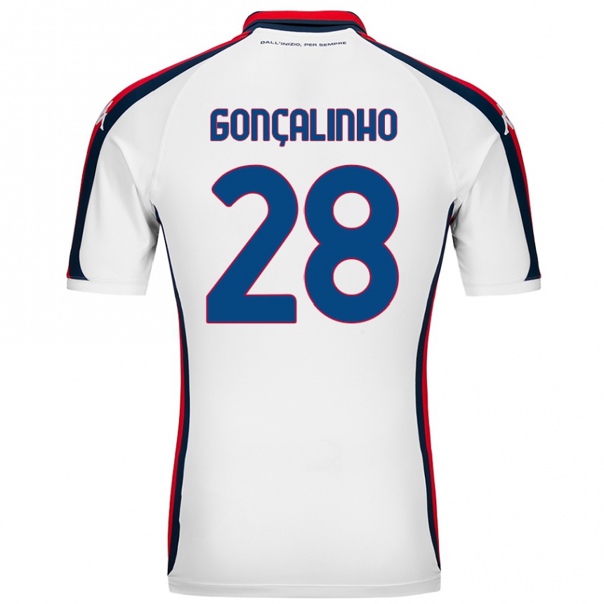 Niño Fútbol Camiseta João Gonçalinho #28 Blanco 2ª Equipación 2024/25 México