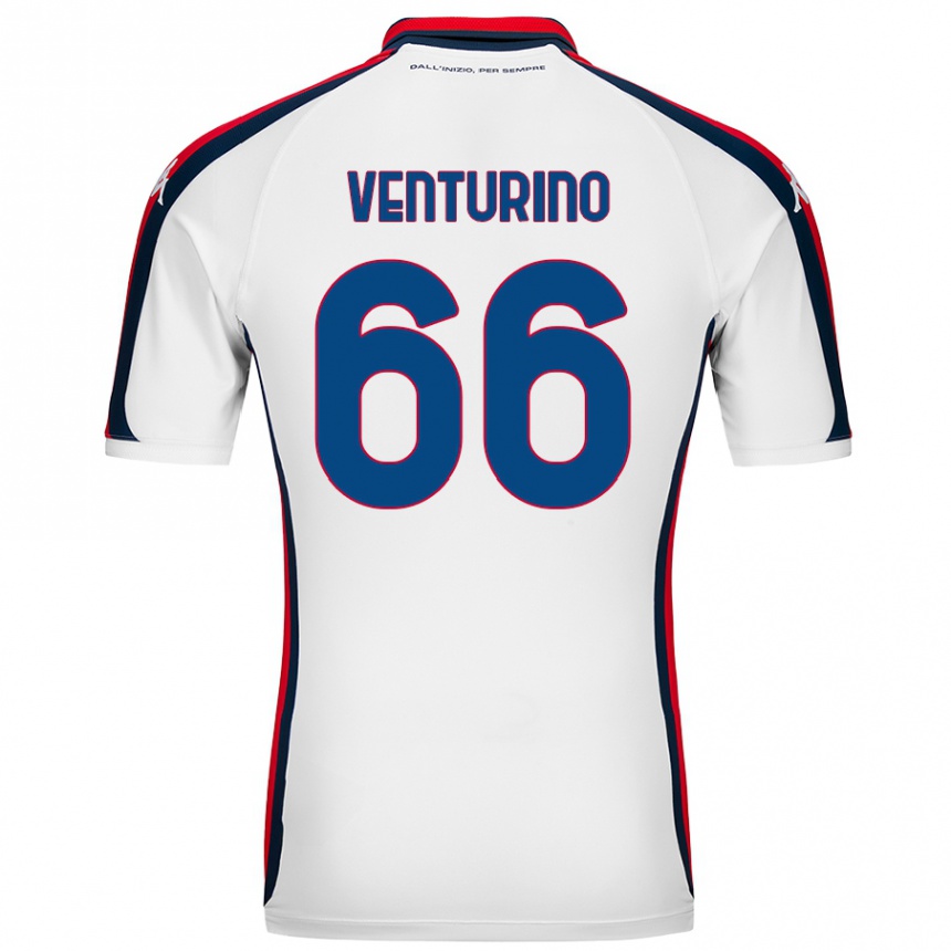 Niño Fútbol Camiseta Lorenzo Venturino #66 Blanco 2ª Equipación 2024/25 México