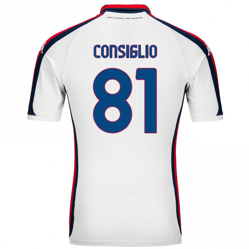 Niño Fútbol Camiseta Leonardo Consiglio #81 Blanco 2ª Equipación 2024/25 México