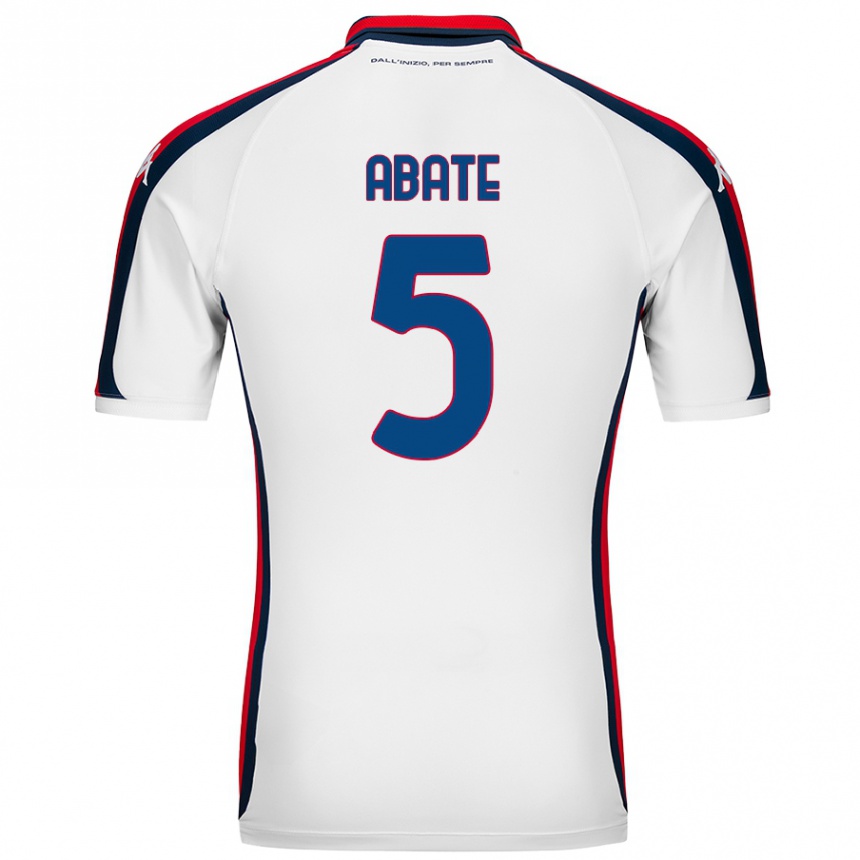 Niño Fútbol Camiseta Giada Abate #5 Blanco 2ª Equipación 2024/25 México