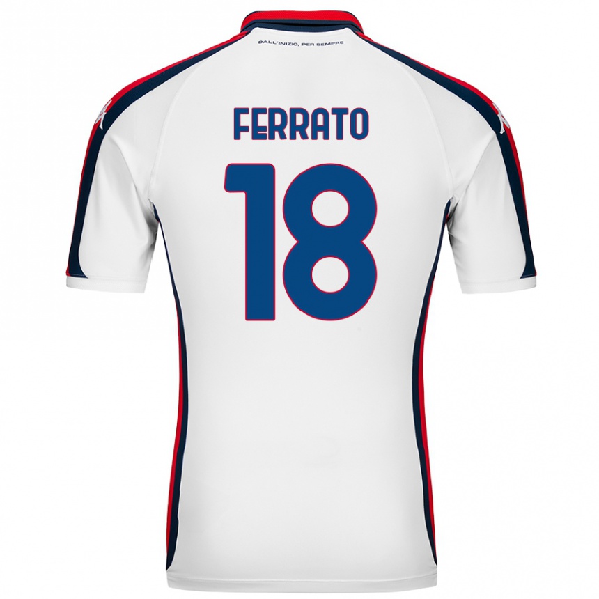 Niño Fútbol Camiseta Claudia Ferrato #18 Blanco 2ª Equipación 2024/25 México