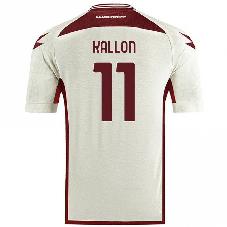 Niño Fútbol Camiseta Yayah Kallon #11 Color Crema 2ª Equipación 2024/25 México