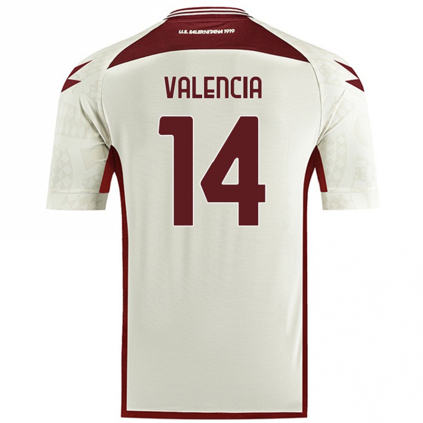 Niño Fútbol Camiseta Diego Valencia #14 Color Crema 2ª Equipación 2024/25 México