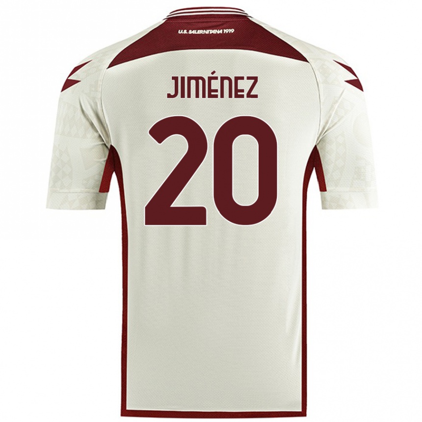 Niño Fútbol Camiseta Kaleb Jiménez #20 Color Crema 2ª Equipación 2024/25 México