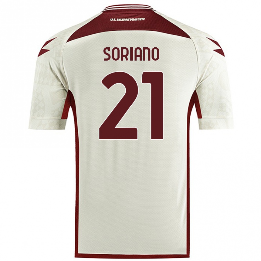 Niño Fútbol Camiseta Roberto Soriano #21 Color Crema 2ª Equipación 2024/25 México