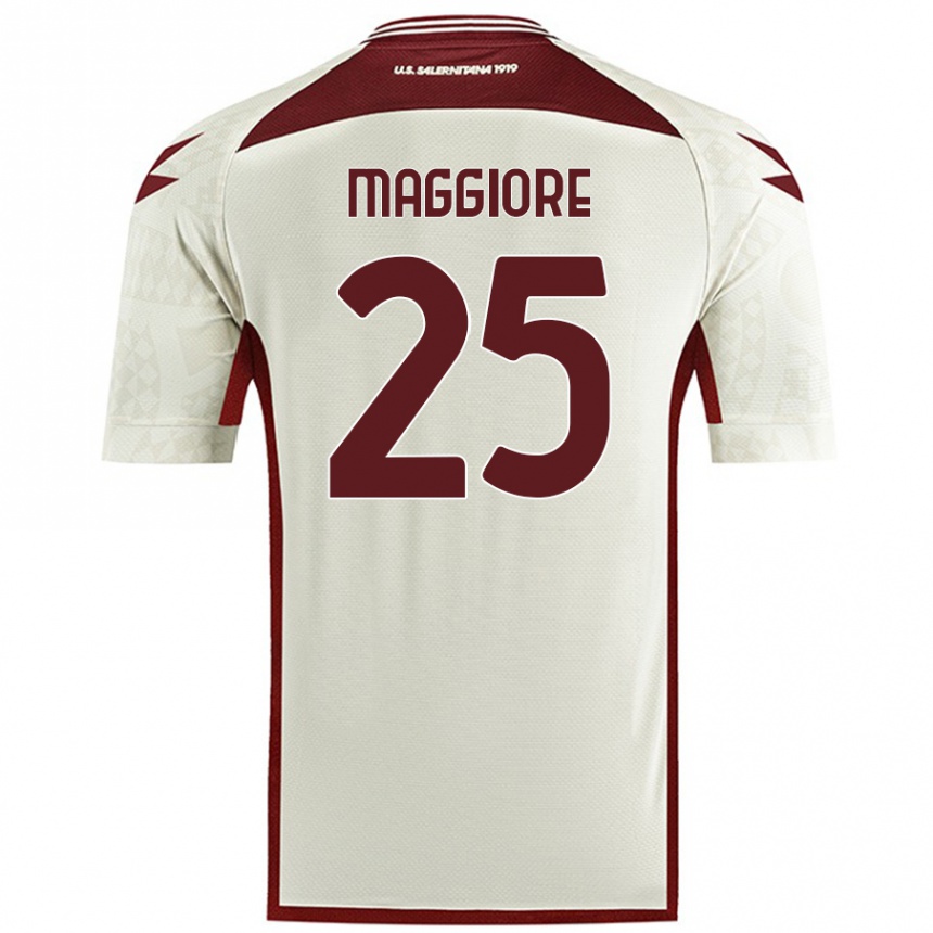 Niño Fútbol Camiseta Giulio Maggiore #25 Color Crema 2ª Equipación 2024/25 México