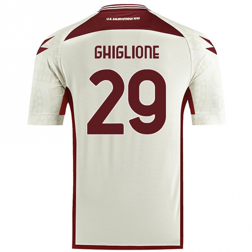 Niño Fútbol Camiseta Paolo Ghiglione #29 Color Crema 2ª Equipación 2024/25 México