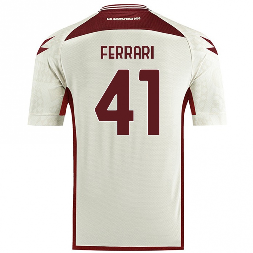 Niño Fútbol Camiseta Tommaso Ferrari #41 Color Crema 2ª Equipación 2024/25 México