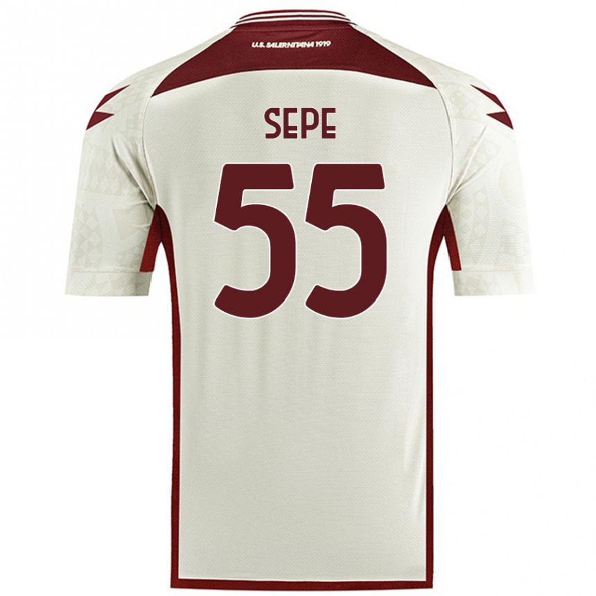 Niño Fútbol Camiseta Luigi Sepe #55 Color Crema 2ª Equipación 2024/25 México