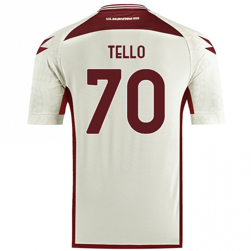 Niño Fútbol Camiseta Andrés Tello #70 Color Crema 2ª Equipación 2024/25 México