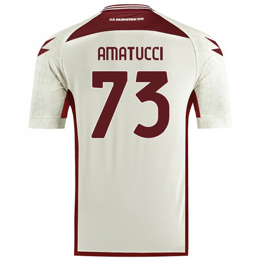 Niño Fútbol Camiseta Lorenzo Amatucci #73 Color Crema 2ª Equipación 2024/25 México