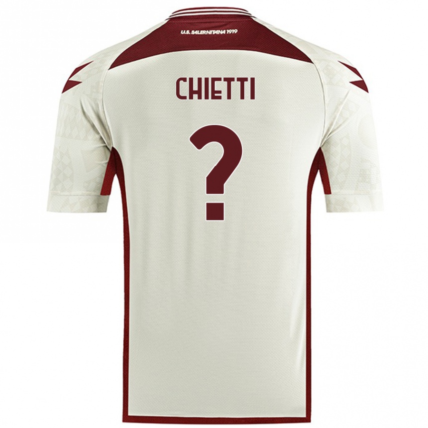 Niño Fútbol Camiseta Francesco Chietti #0 Color Crema 2ª Equipación 2024/25 México