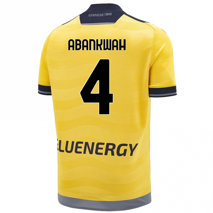 Niño Fútbol Camiseta James Abankwah #4 Dorado 2ª Equipación 2024/25 México