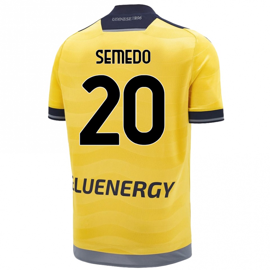 Niño Fútbol Camiseta Vivaldo Semedo #20 Dorado 2ª Equipación 2024/25 México