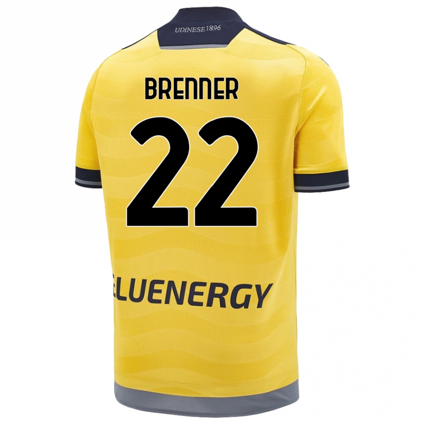 Niño Fútbol Camiseta Brenner #22 Dorado 2ª Equipación 2024/25 México