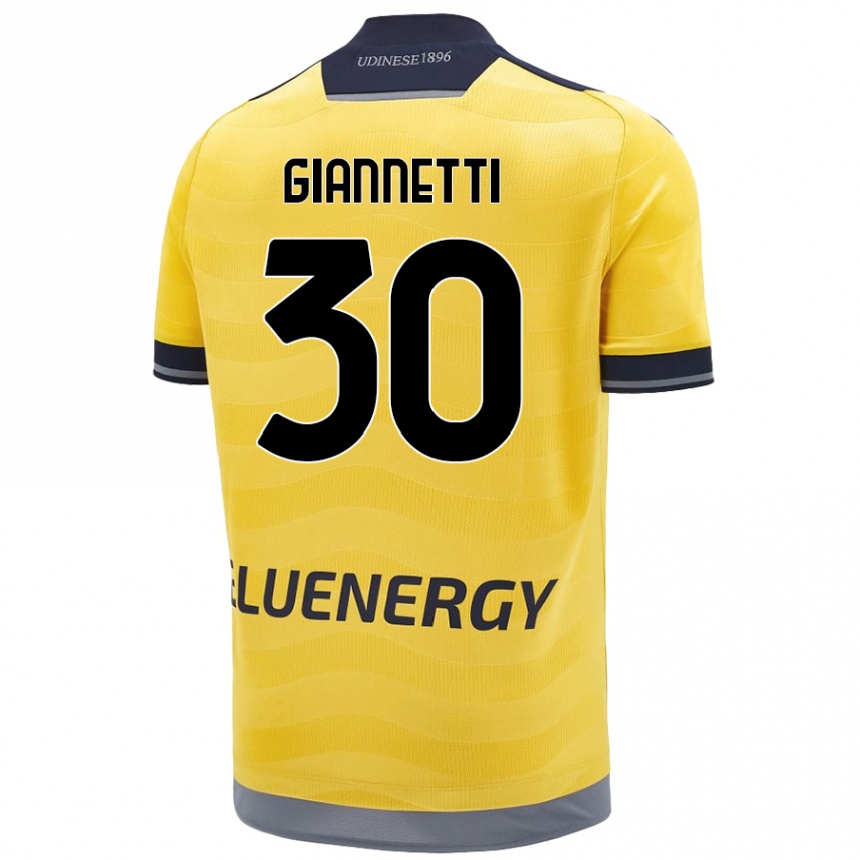 Niño Fútbol Camiseta Lautaro Giannetti #30 Dorado 2ª Equipación 2024/25 México