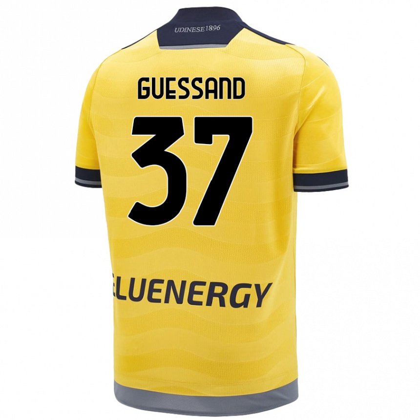 Niño Fútbol Camiseta Axel Guessand #37 Dorado 2ª Equipación 2024/25 México