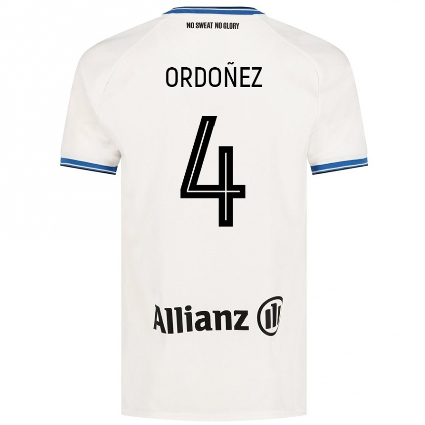 Niño Fútbol Camiseta Joel Ordóñez #4 Blanco 2ª Equipación 2024/25 México