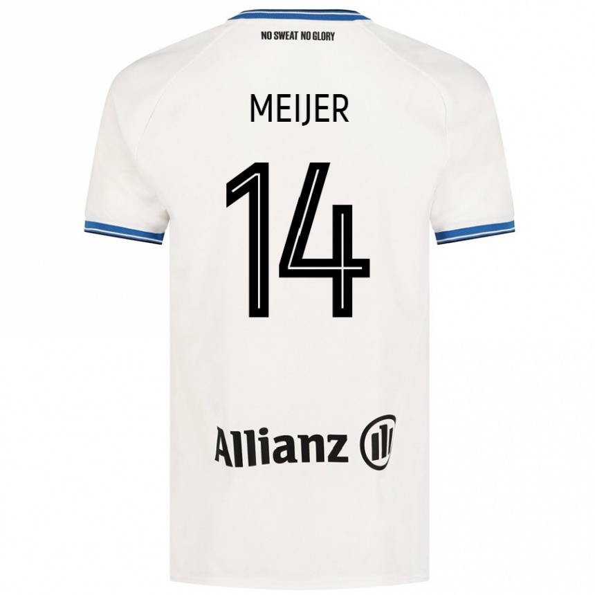 Niño Fútbol Camiseta Bjorn Meijer #14 Blanco 2ª Equipación 2024/25 México