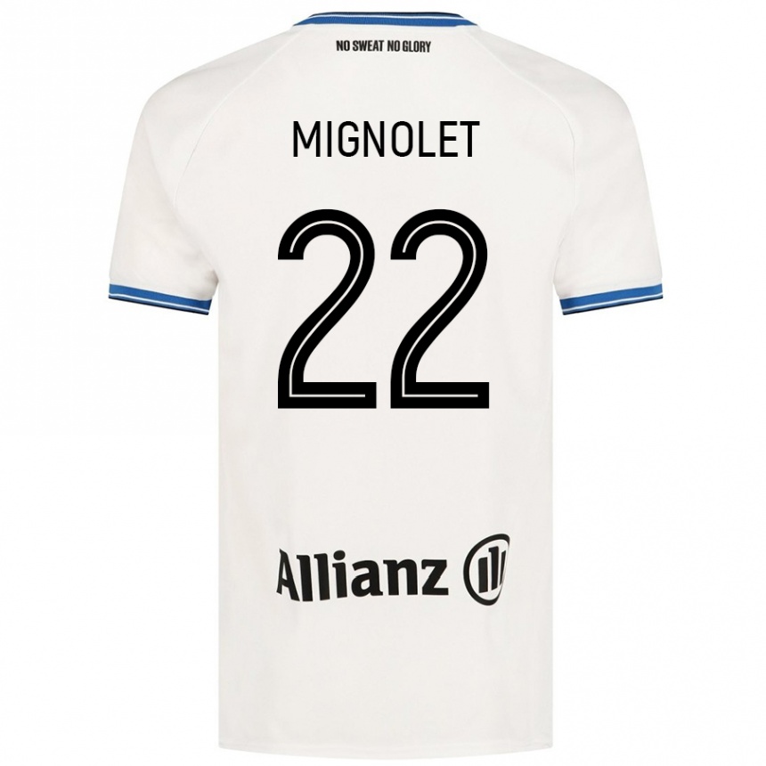 Niño Fútbol Camiseta Simon Mignolet #22 Blanco 2ª Equipación 2024/25 México