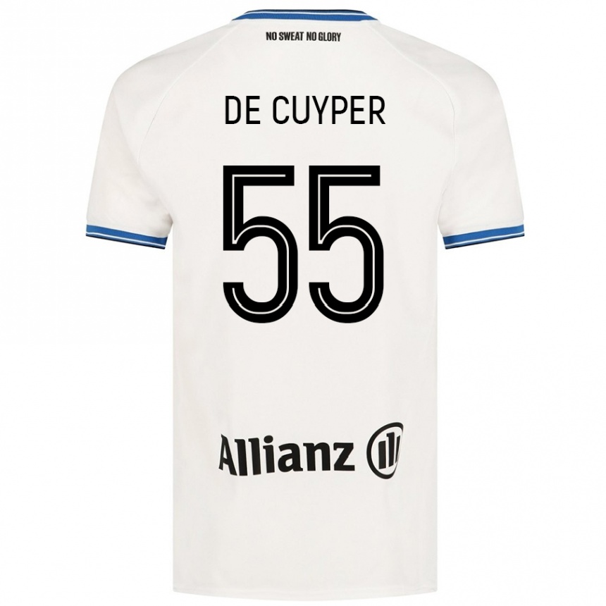 Niño Fútbol Camiseta Maxim De Cuyper #55 Blanco 2ª Equipación 2024/25 México