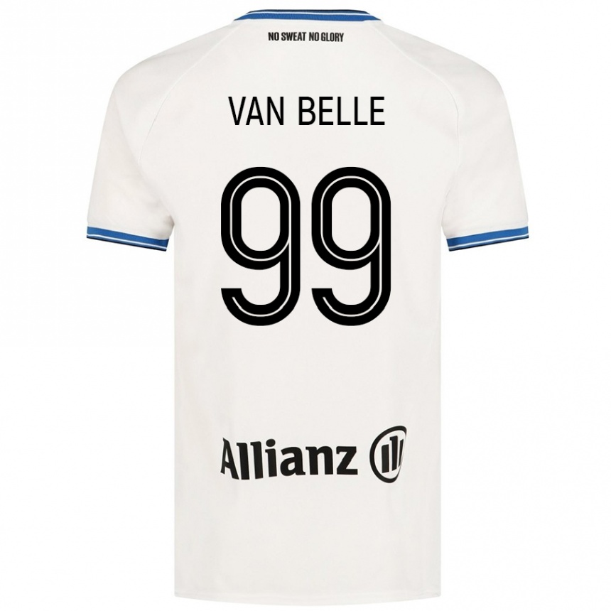 Niño Fútbol Camiseta Lyndsey Van Belle #99 Blanco 2ª Equipación 2024/25 México