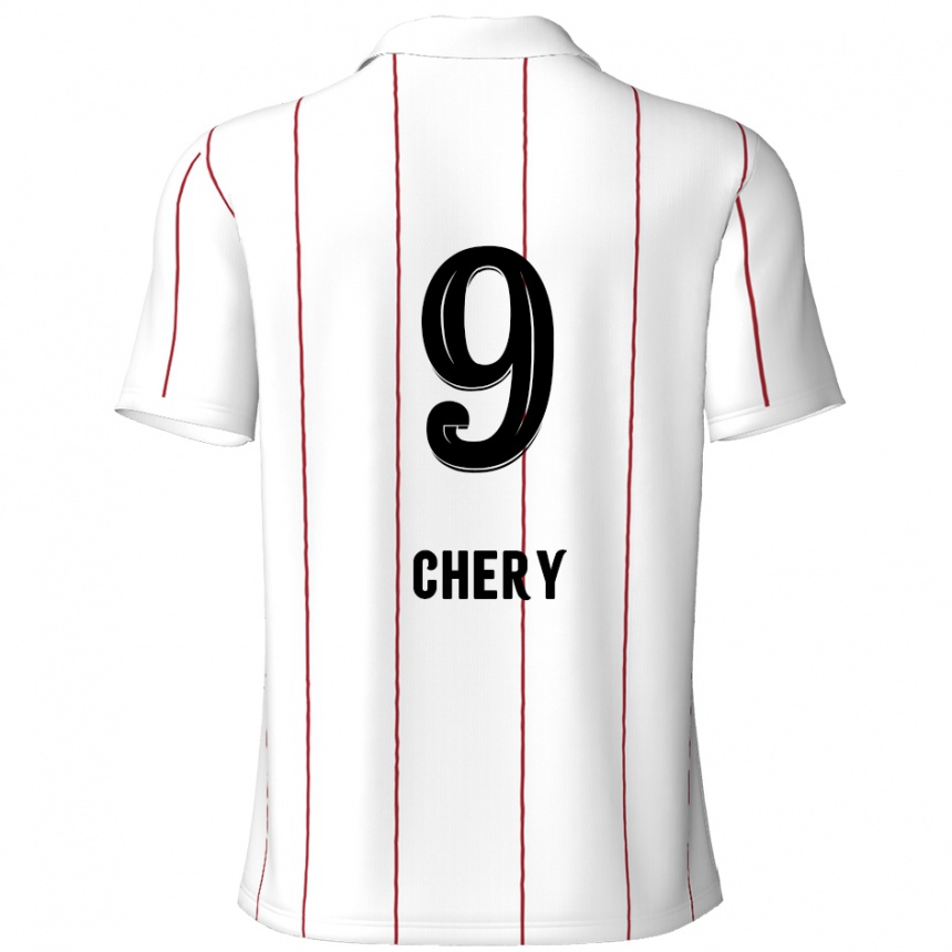 Niño Fútbol Camiseta Tjaronn Chery #9 Blanco Negro 2ª Equipación 2024/25 México