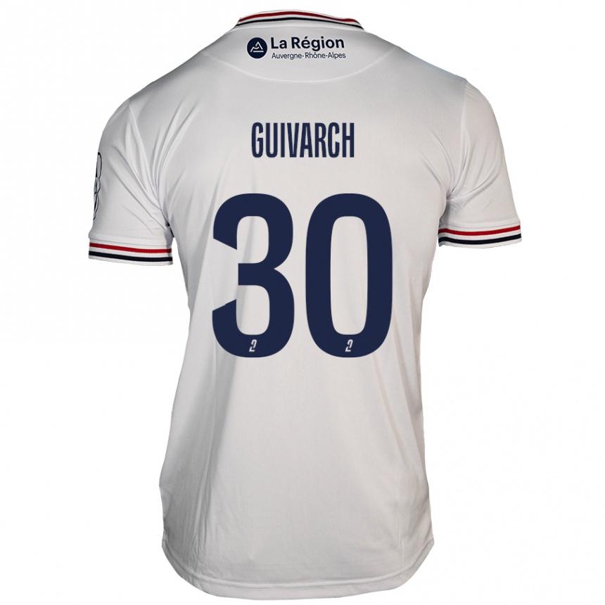 Niño Fútbol Camiseta Théo Guivarch #30 Blanco 2ª Equipación 2024/25 México