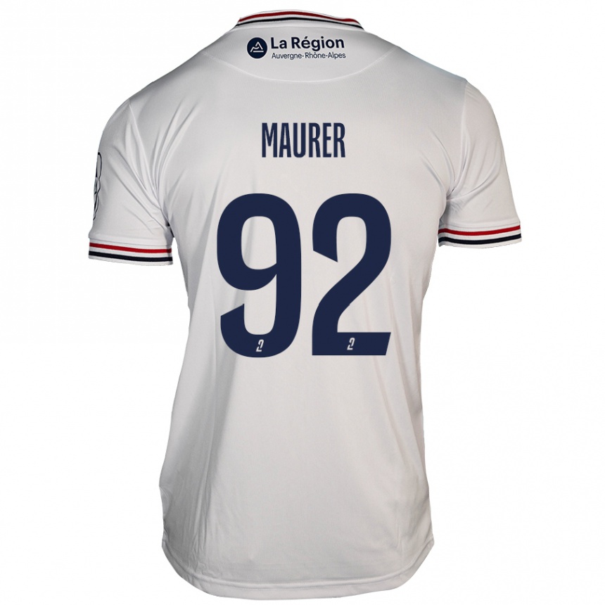 Niño Fútbol Camiseta Aïman Maurer #92 Blanco 2ª Equipación 2024/25 México