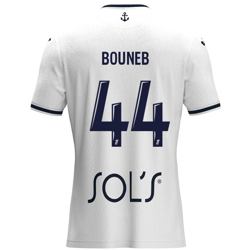 Niño Fútbol Camiseta Ismaïl Bouneb #44 Blanco Azul Oscuro 2ª Equipación 2024/25 México