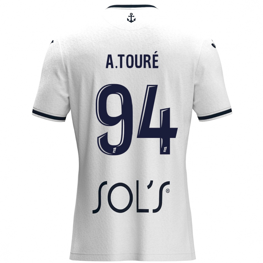 Niño Fútbol Camiseta Abdoulaye Touré #94 Blanco Azul Oscuro 2ª Equipación 2024/25 México