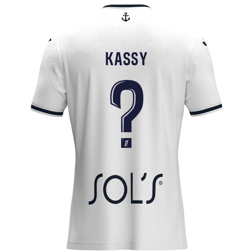 Niño Fútbol Camiseta Berni Kassy #0 Blanco Azul Oscuro 2ª Equipación 2024/25 México