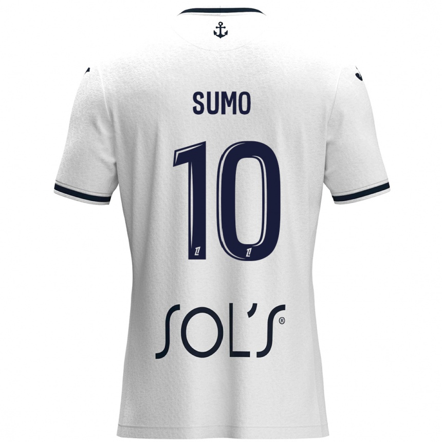 Niño Fútbol Camiseta Eva Sumo #10 Blanco Azul Oscuro 2ª Equipación 2024/25 México