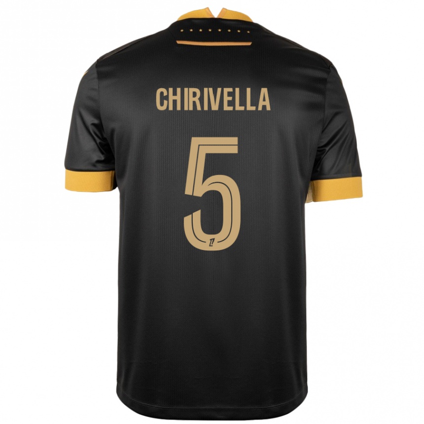 Niño Fútbol Camiseta Pedro Chirivella #5 Negro Marrón 2ª Equipación 2024/25 México